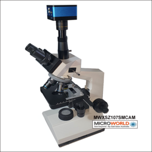 Biological Microscope Trinocular with Semi Plan Objectives and 2MP Camera - MWXSZ107SMCAM
